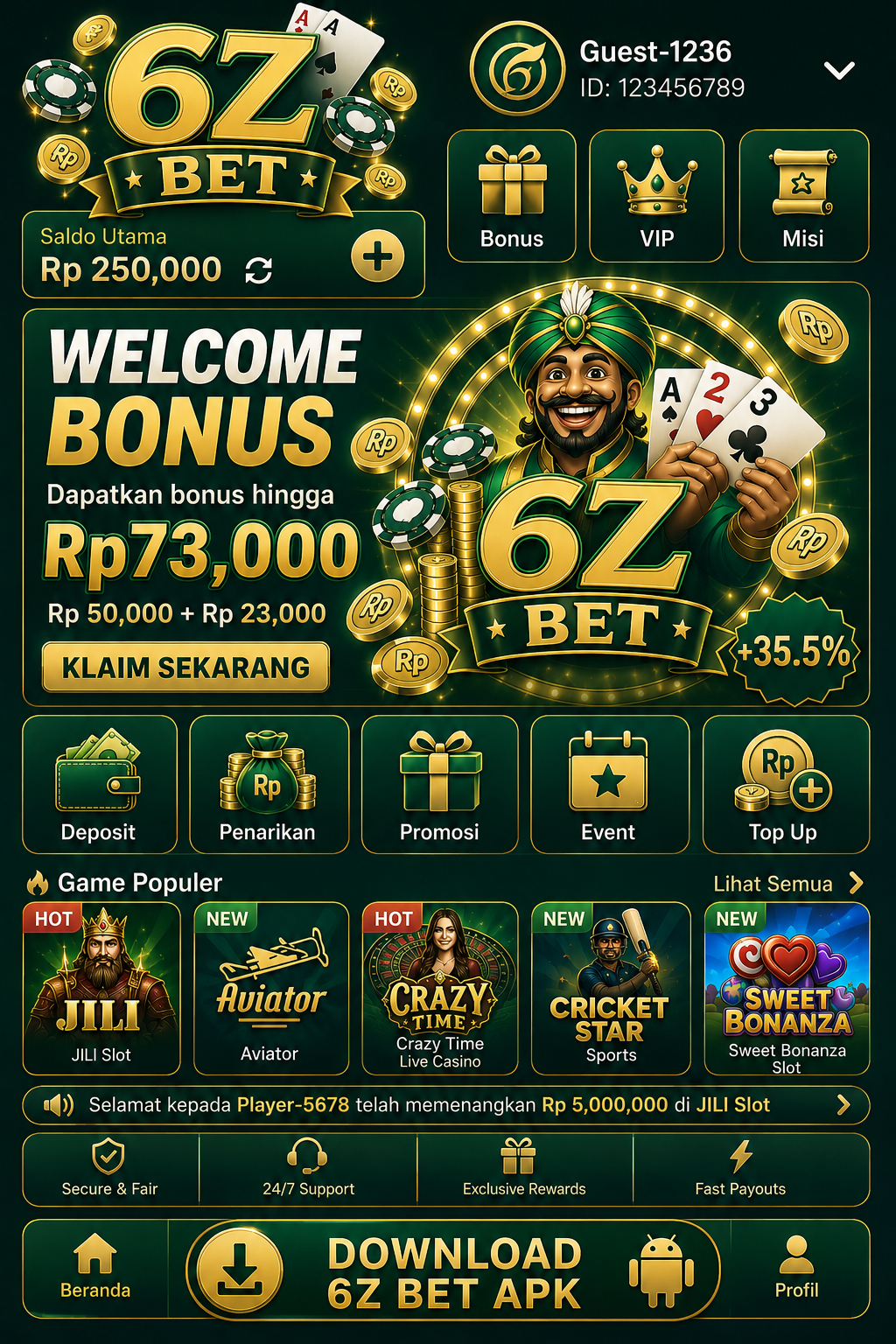6z Bet screenshot 1