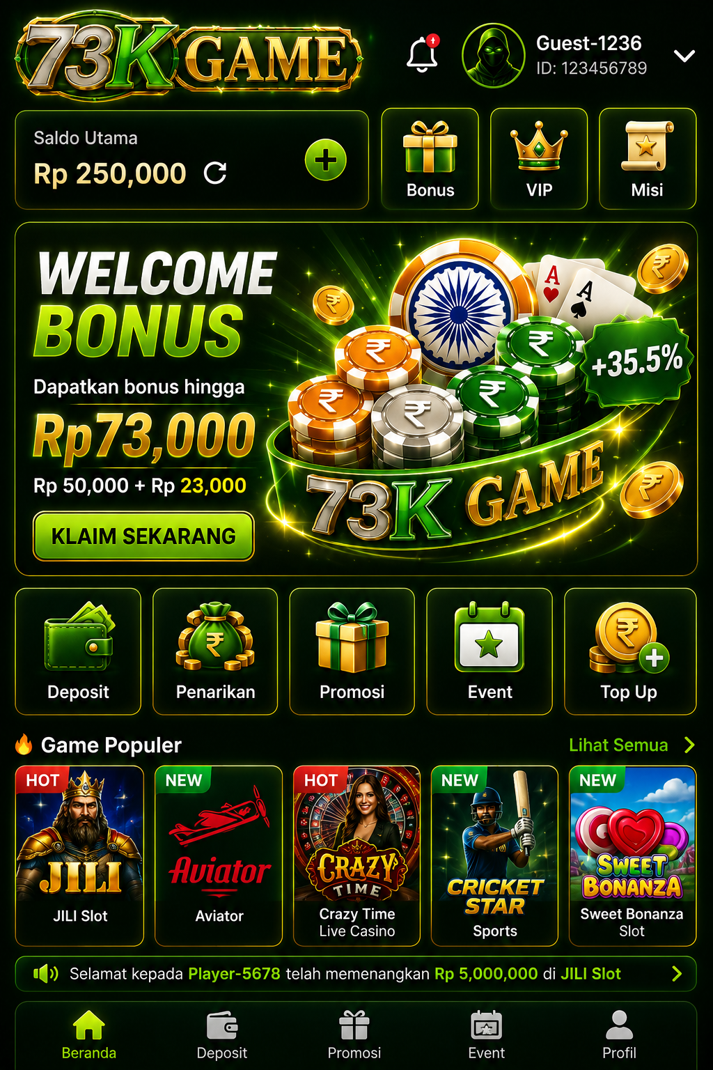 73k game screenshot 1